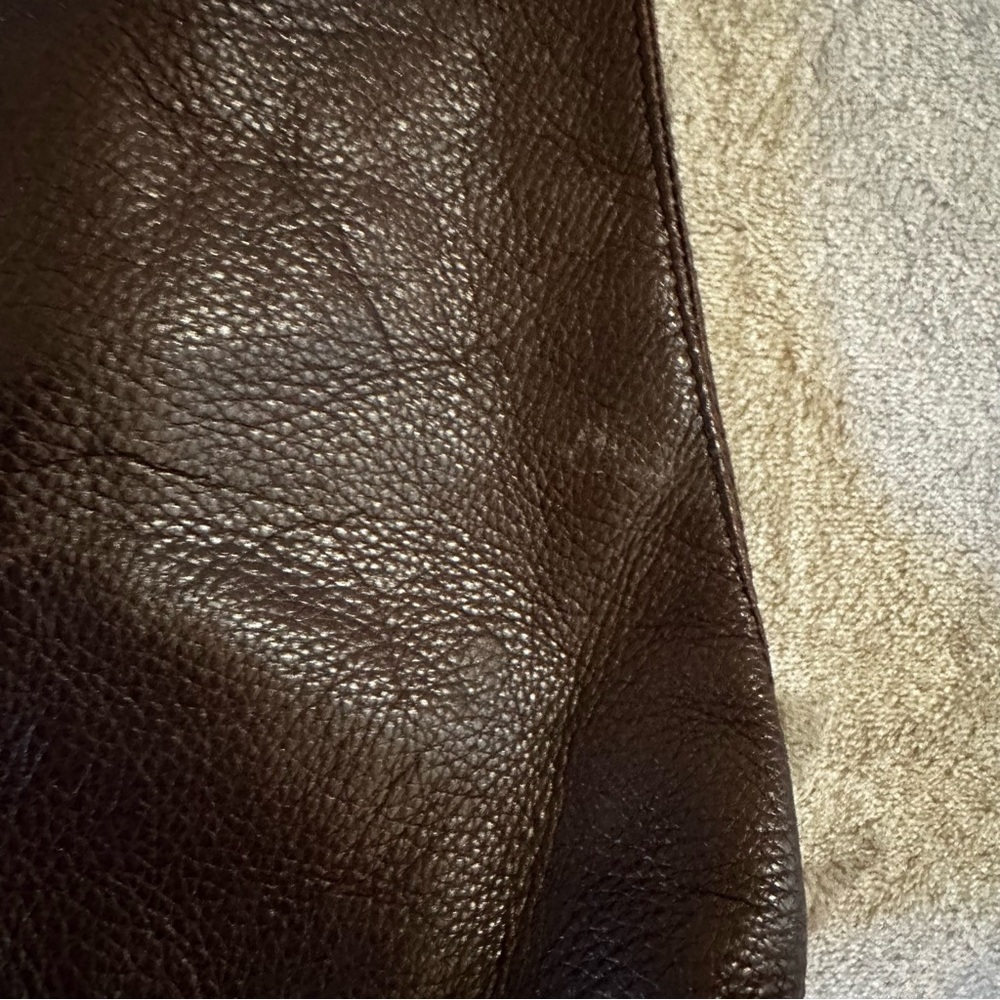 Vintage Brown Genuine Leather Shoulder Bag - Picture 7 of 16